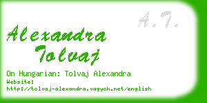 alexandra tolvaj business card